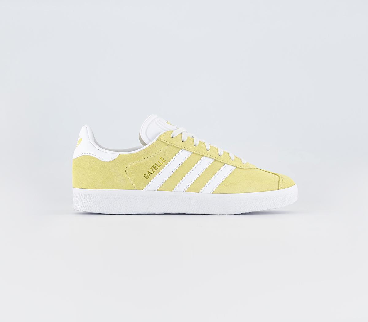 adidas Gazelle Trainers Almost Yellow White Gold - Women's Trainers