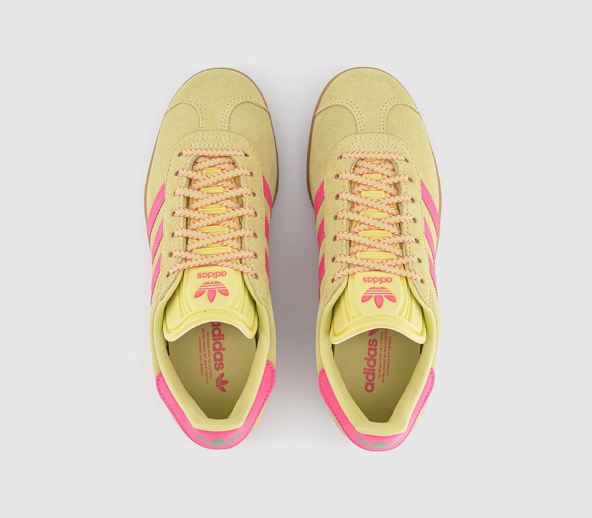 adidas Gazelle Trainers adidas Gazelle Trainers Power Yellow Lucid Pink Gum