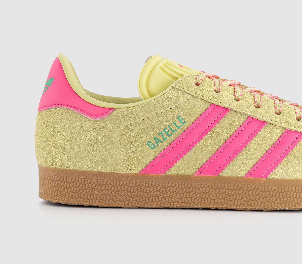 adidas Gazelle Trainers adidas Gazelle Trainers Power Yellow Lucid Pink Gum