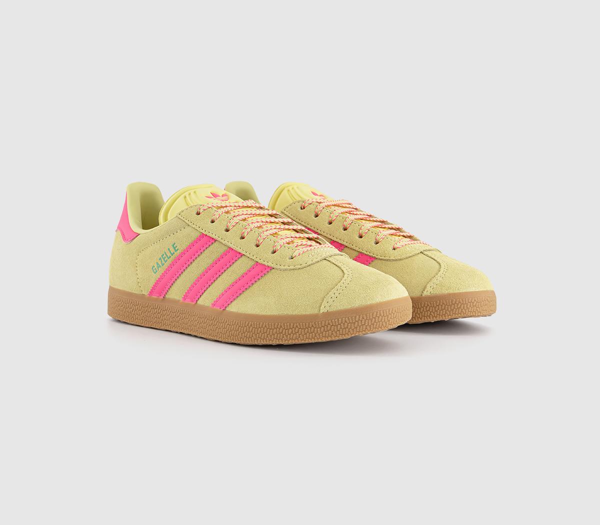 adidas Gazelle Trainers adidas Gazelle Trainers Power Yellow Lucid Pink Gum