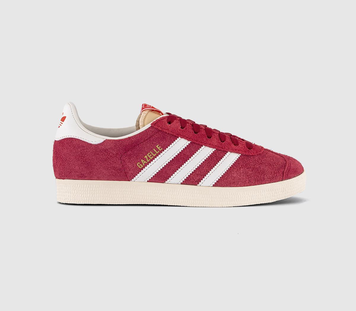 Adidas Womens Gazelle Trainers Team Victory Red Offwhite Cream White, 3