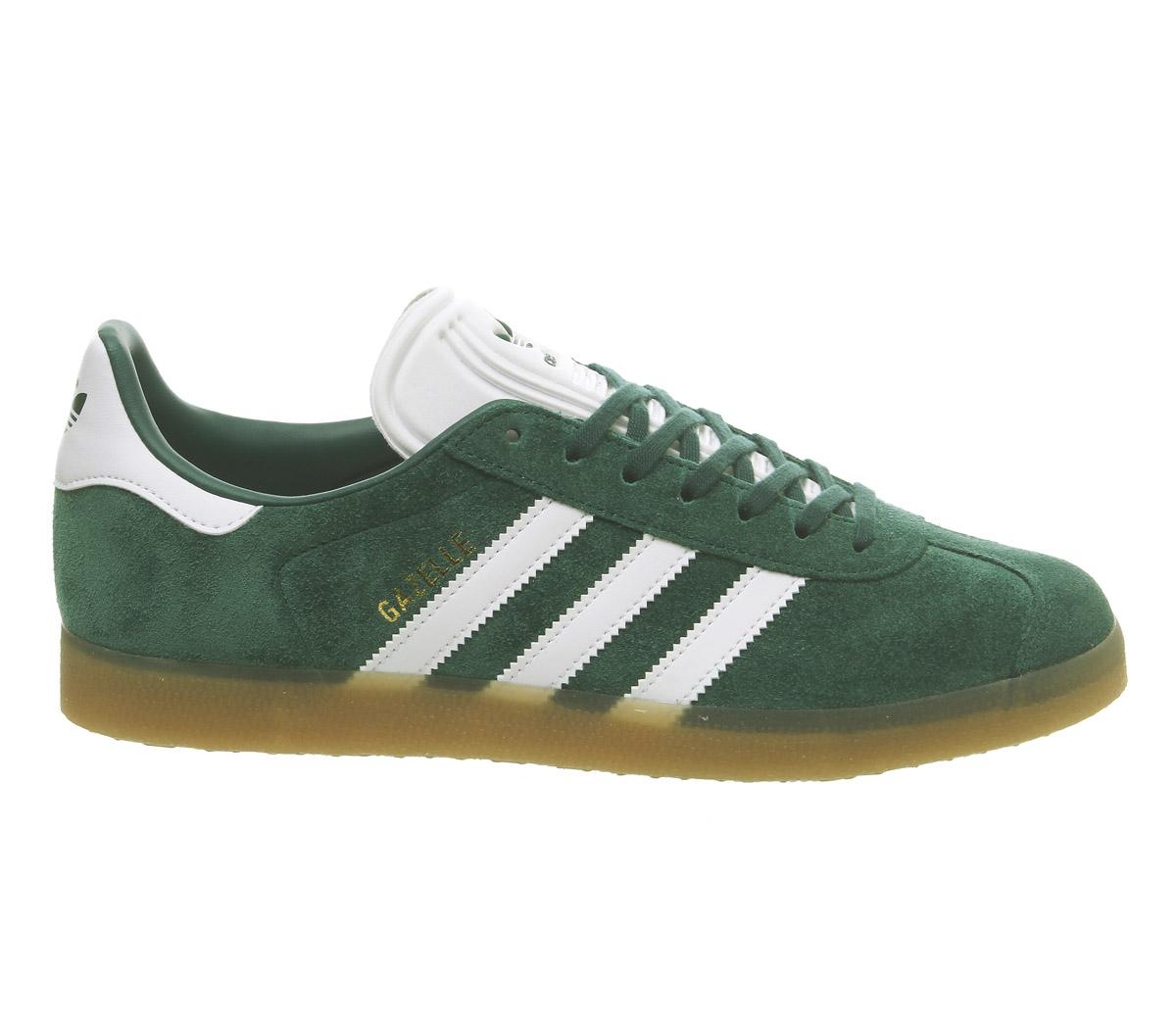 adidasGazelle TrainersCollegiate Green White Gum