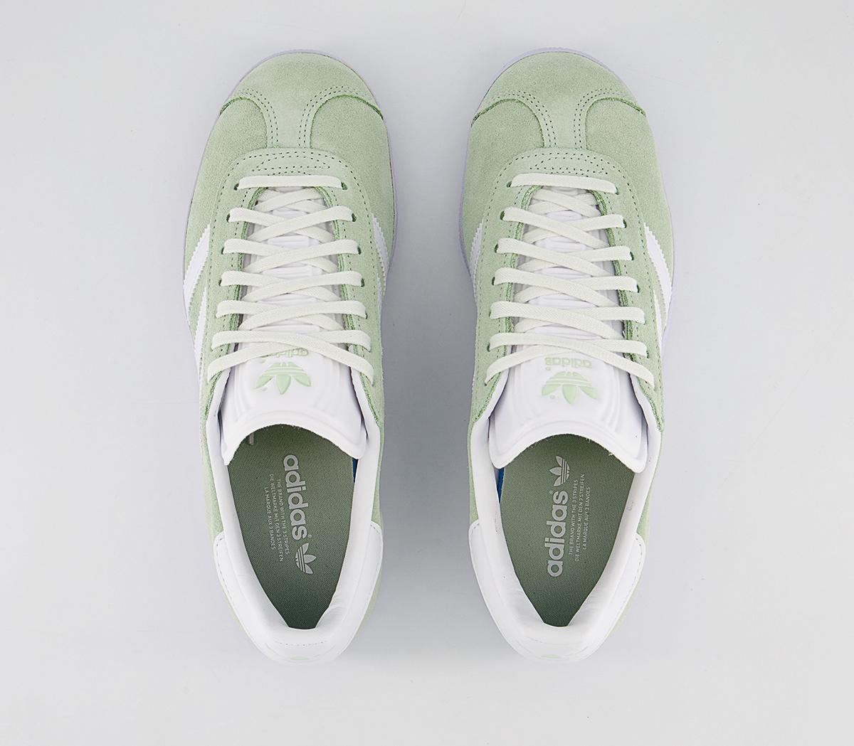 adidas Gazelle Trainers adidas Gazelle Trainers Linen Green White Gold