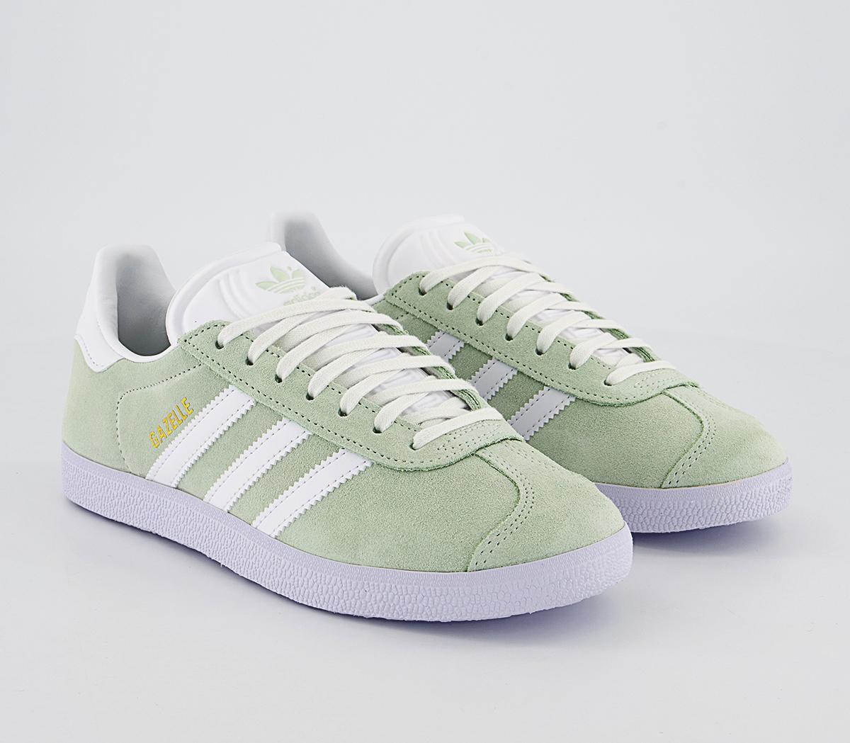 adidas Gazelle Trainers adidas Gazelle Trainers Linen Green White Gold
