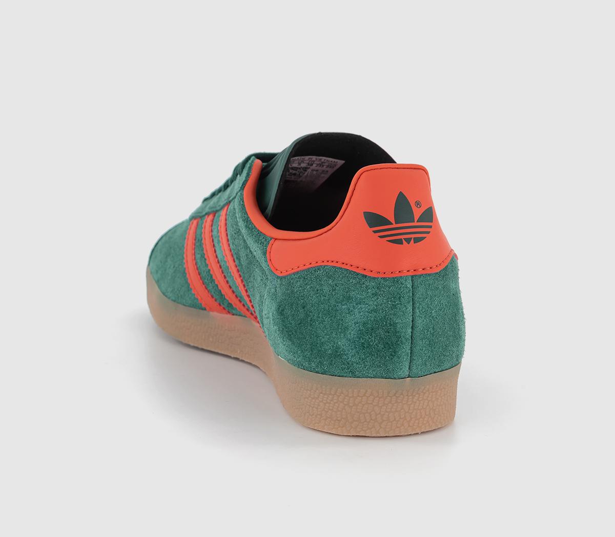 adidasGazelle Trainers Collegiate Green Preloved Red Gum