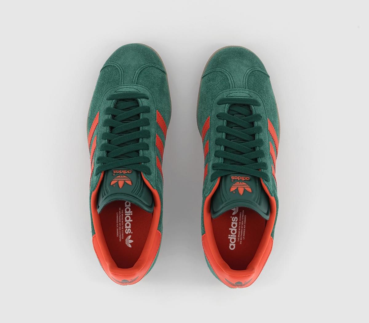 adidasGazelle Trainers Collegiate Green Preloved Red Gum