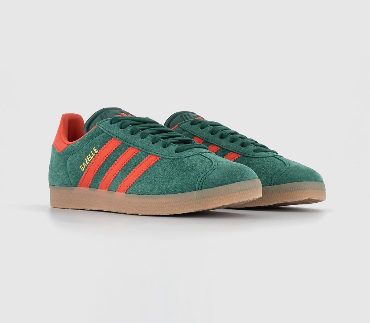 adidasGazelle Trainers Collegiate Green Preloved Red Gum