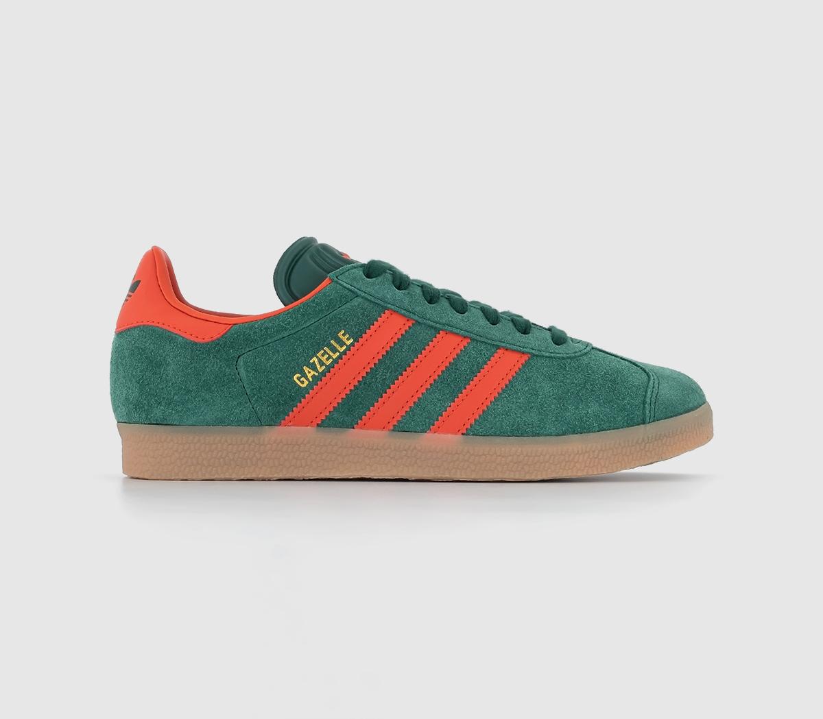 adidasGazelle Trainers Collegiate Green Preloved Red Gum