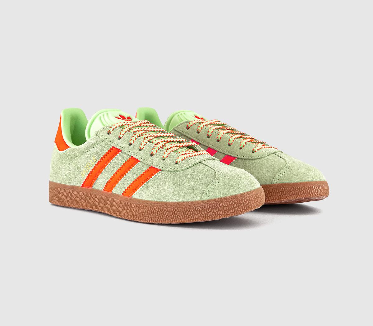adidasGazelle Trainers adidasGazelle TrainersSemi Green Spark Solar Orange Gum