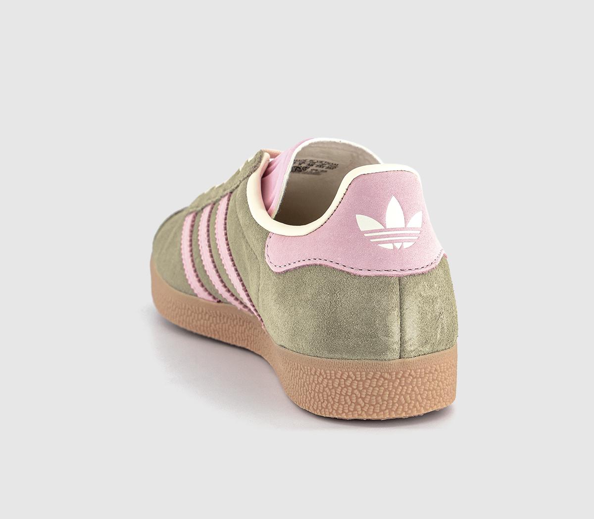 adidasGazelleOrbit Green Clear Pink Cream White