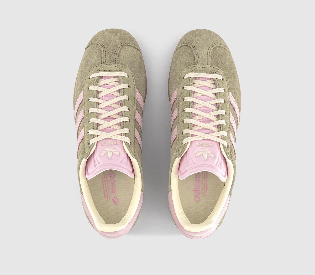 adidasGazelleOrbit Green Clear Pink Cream White