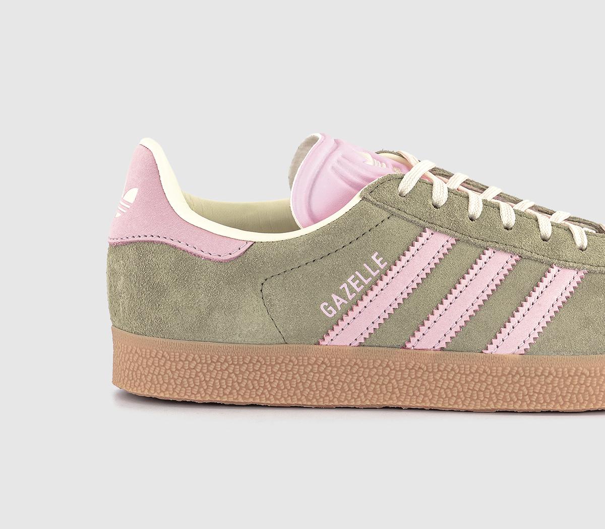 adidasGazelleOrbit Green Clear Pink Cream White