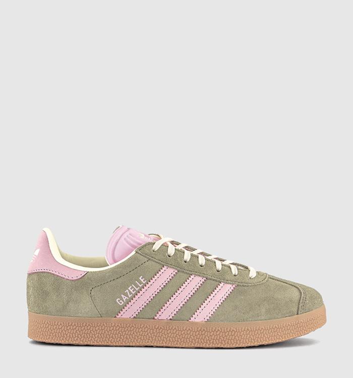 adidas Gazelle Trainers Orbit Green Clear Pink Cream White