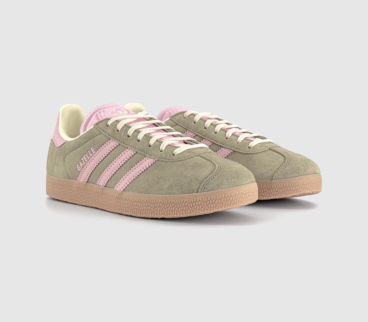 adidasGazelleOrbit Green Clear Pink Cream White