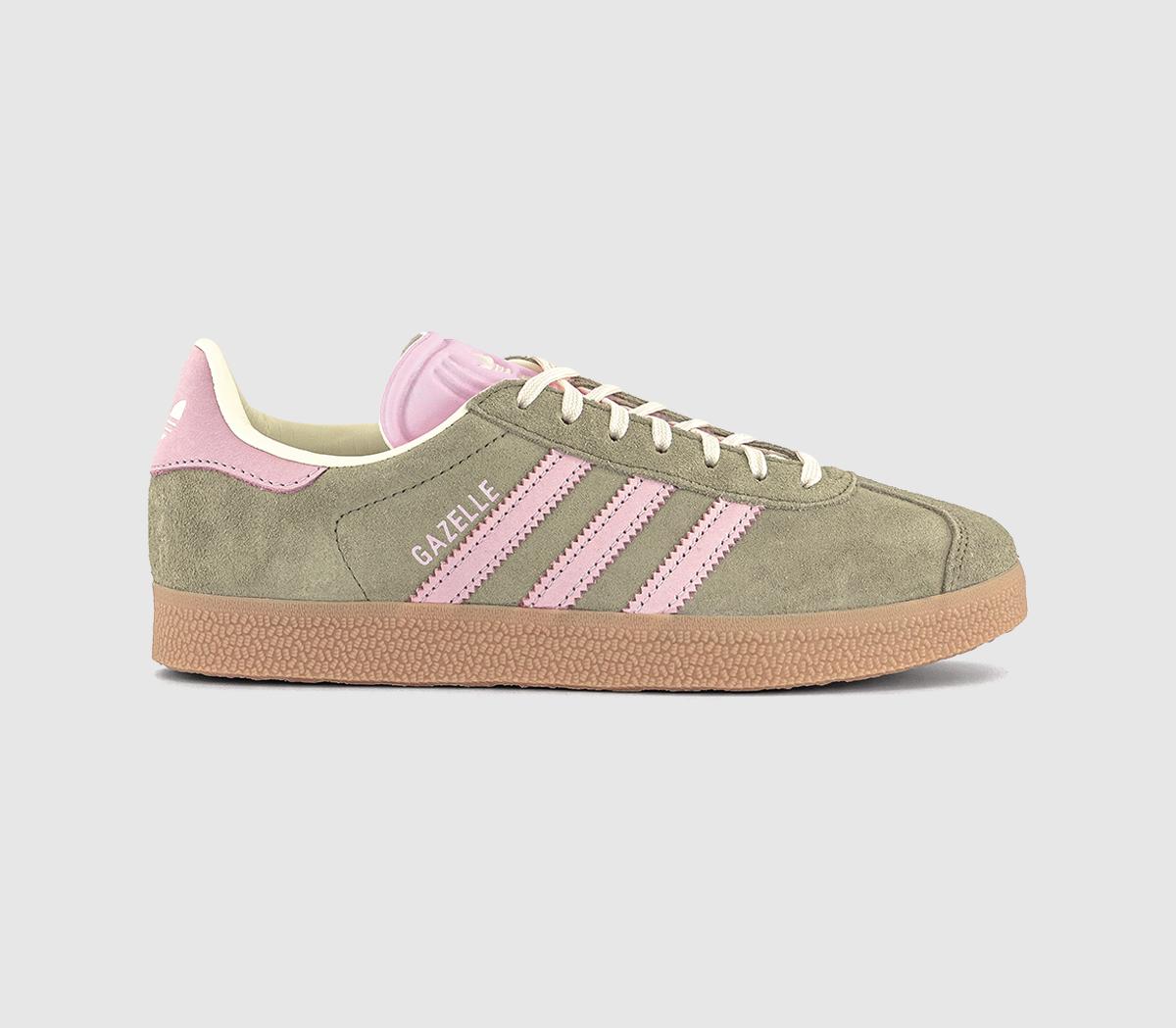 adidasGazelleOrbit Green Clear Pink Cream White