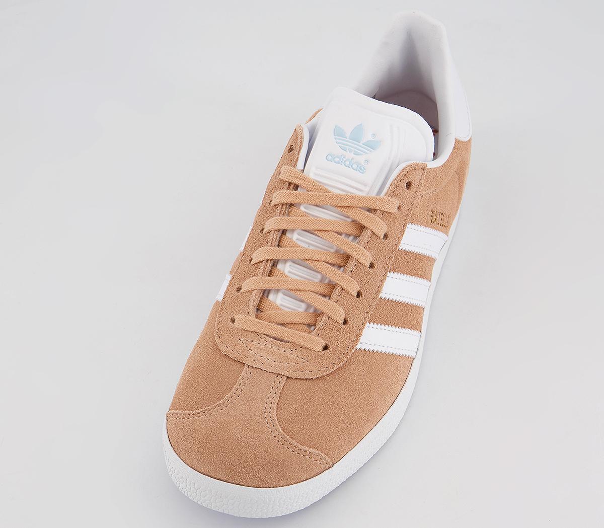 Adidas Gazelle Trainers Halo Blush White Amos Blue - Women's Trainers