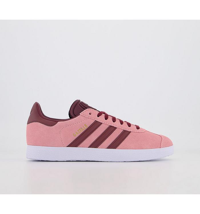 adidas Gazelle Trainers Pink Burgundy White - Women's Trainers
