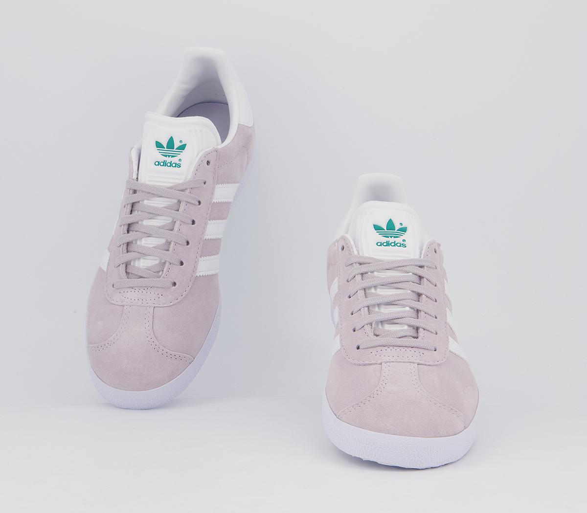 adidas Gazelle Trainers Purple Tint White Glory Green - Women's Trainers