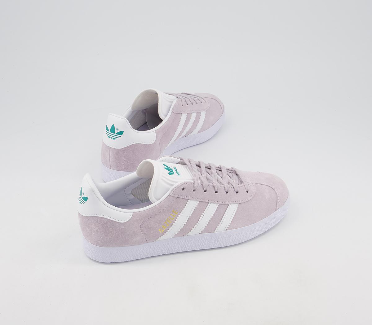 adidas Gazelle Trainers adidas Gazelle Trainers Purple Tint White Glory Green