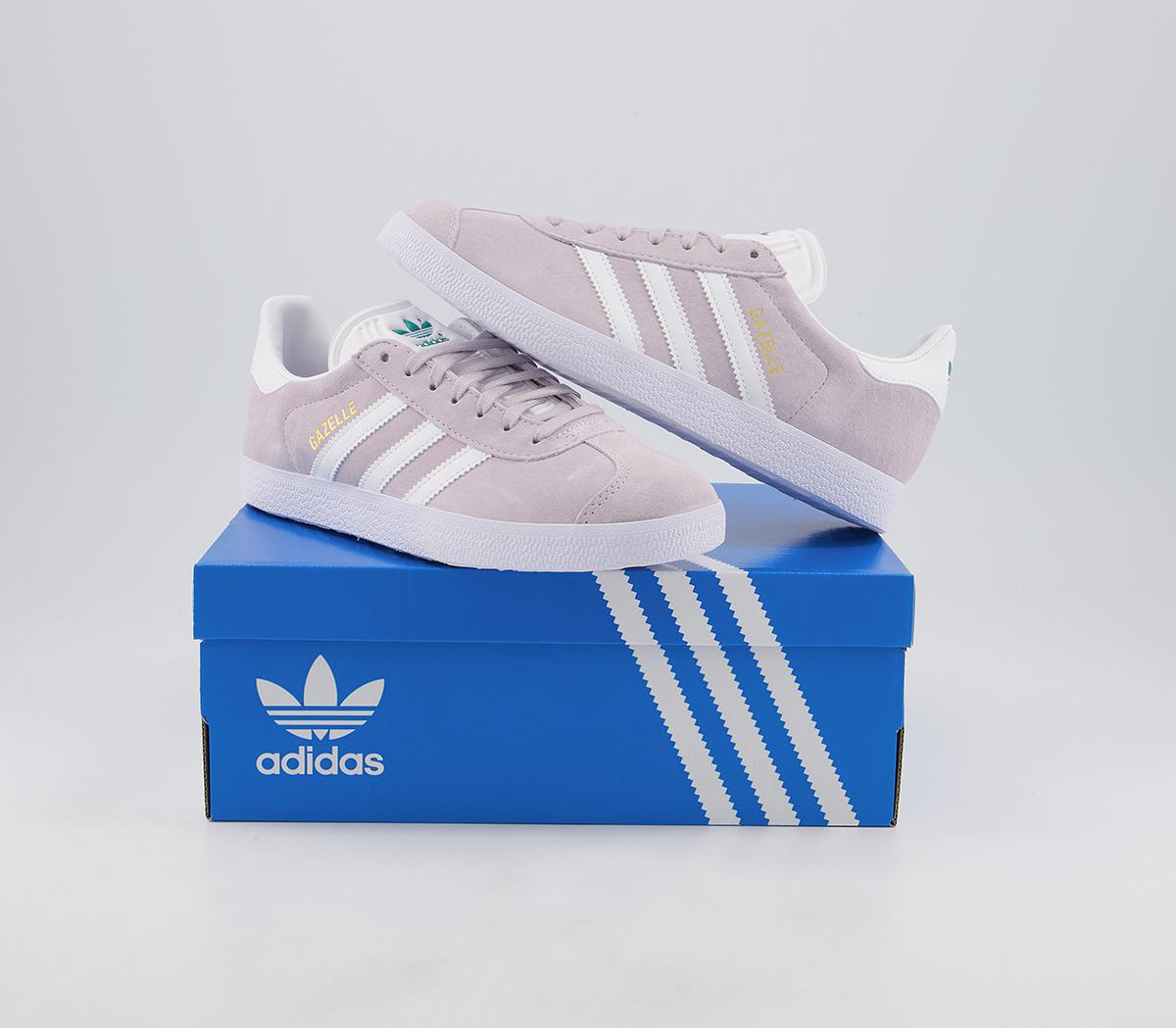 adidas Gazelle Trainers adidas Gazelle Trainers Purple Tint White Glory Green