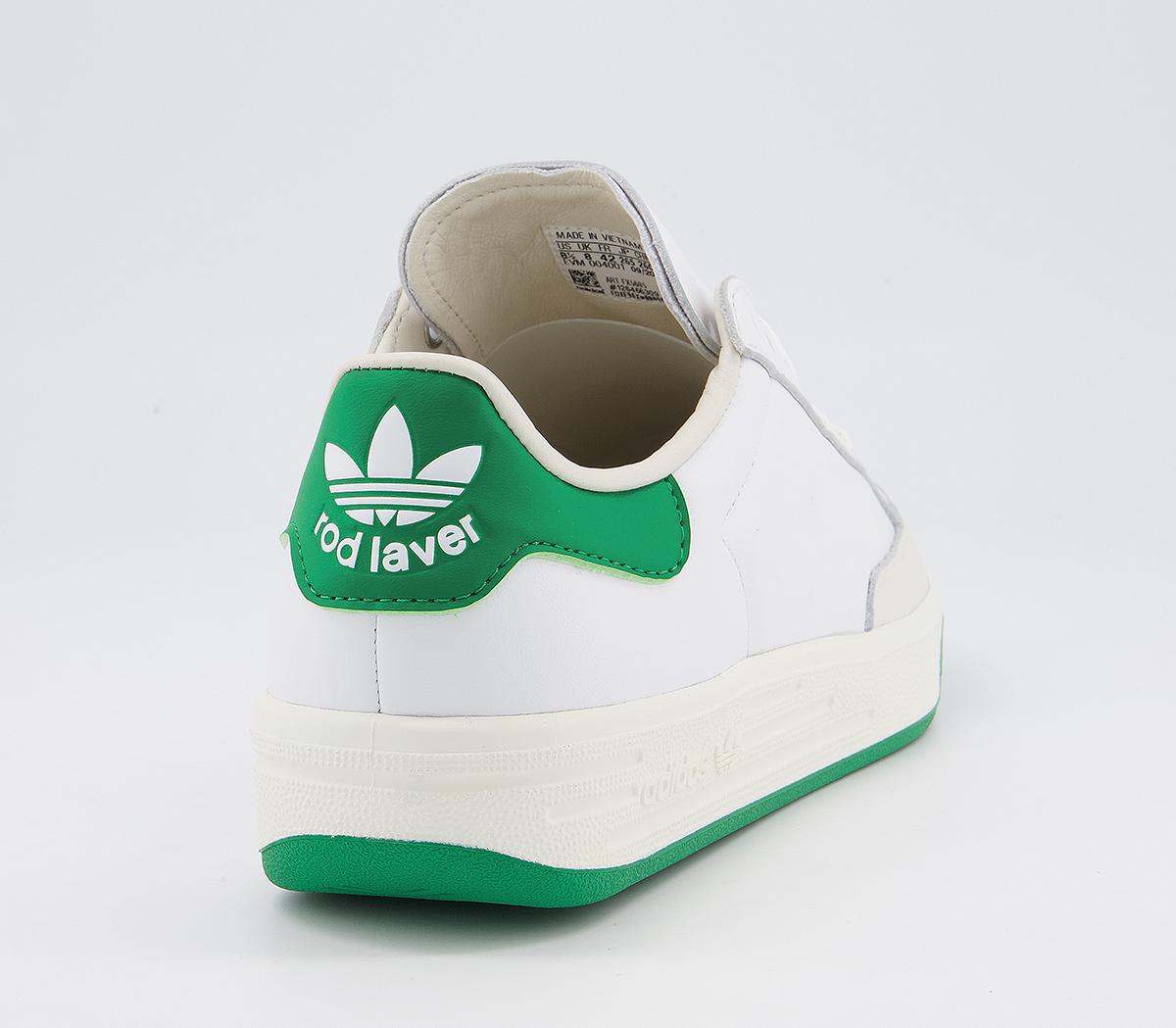 adidasRod Laver TrainersWhite Green White