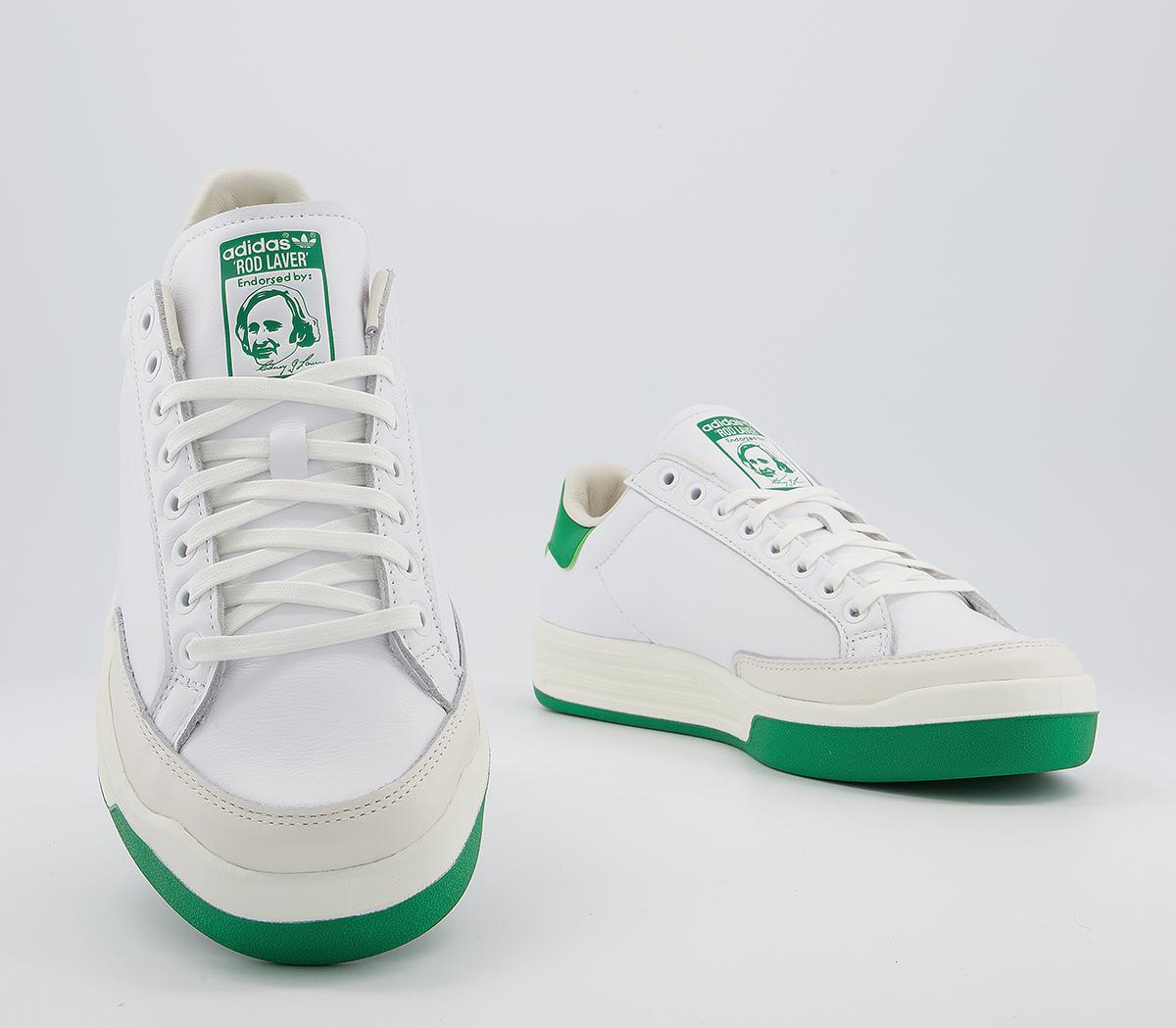 Green and store white adidas trainers