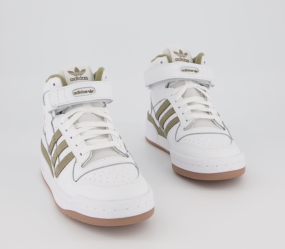 adidas Forum Mid Trainers adidas Forum Mid Trainers White Orbit Green