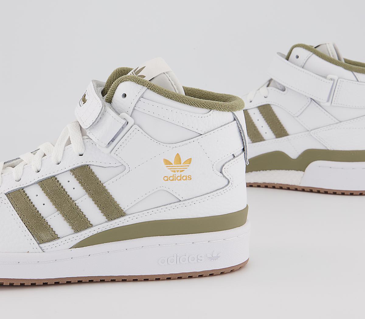 adidas Forum Mid Trainers adidas Forum Mid Trainers White Orbit Green