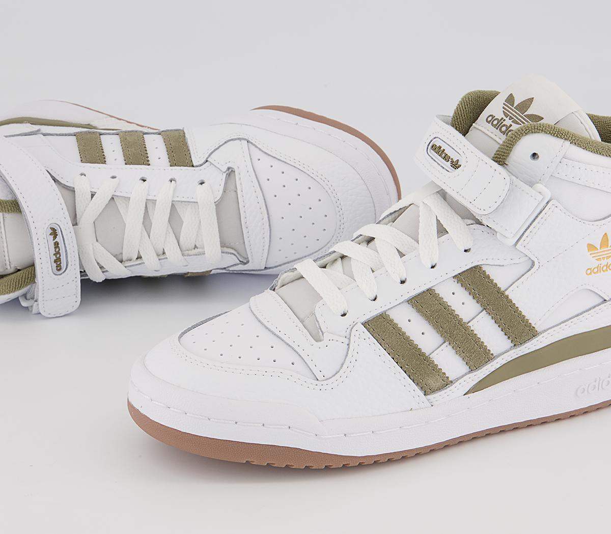 adidas Forum Mid Trainers adidas Forum Mid Trainers White Orbit Green