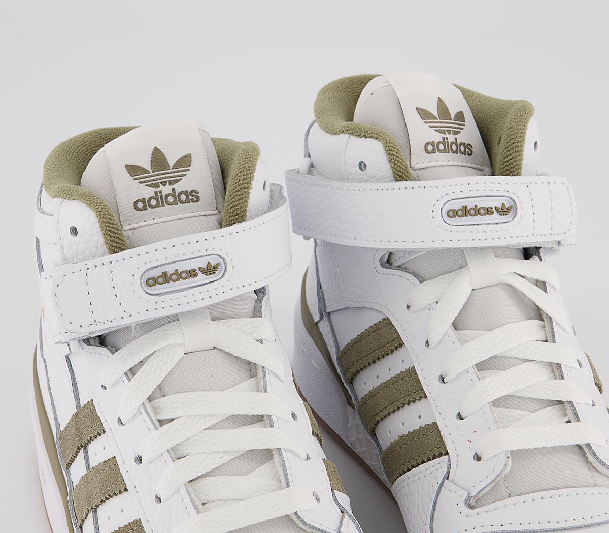 adidas Forum Mid Trainers adidas Forum Mid Trainers White Orbit Green