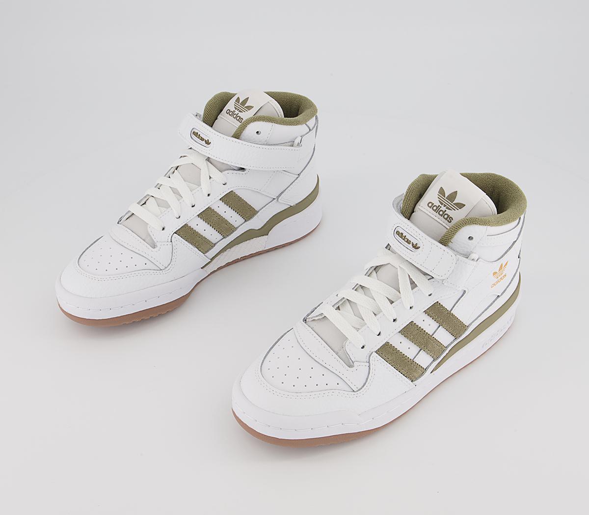 adidas Forum Mid Trainers adidas Forum Mid Trainers White Orbit Green