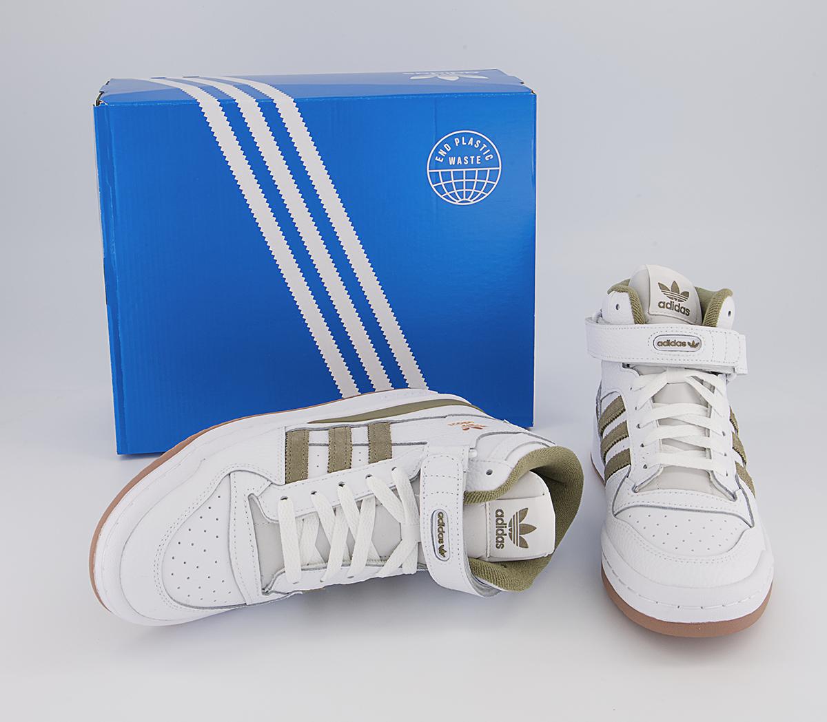 adidas Forum Mid Trainers adidas Forum Mid Trainers White Orbit Green