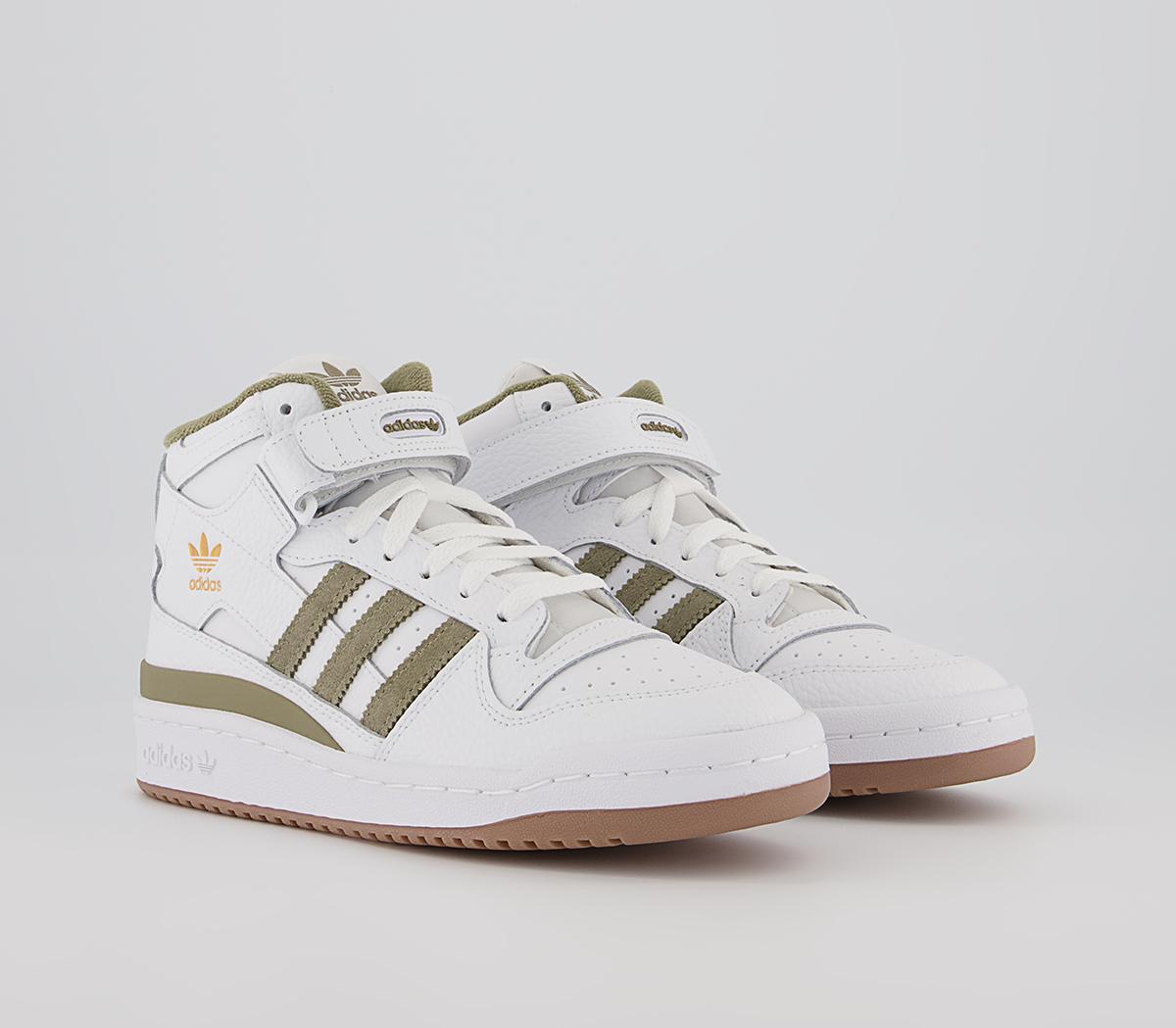 adidas Forum Mid Trainers adidas Forum Mid Trainers White Orbit Green