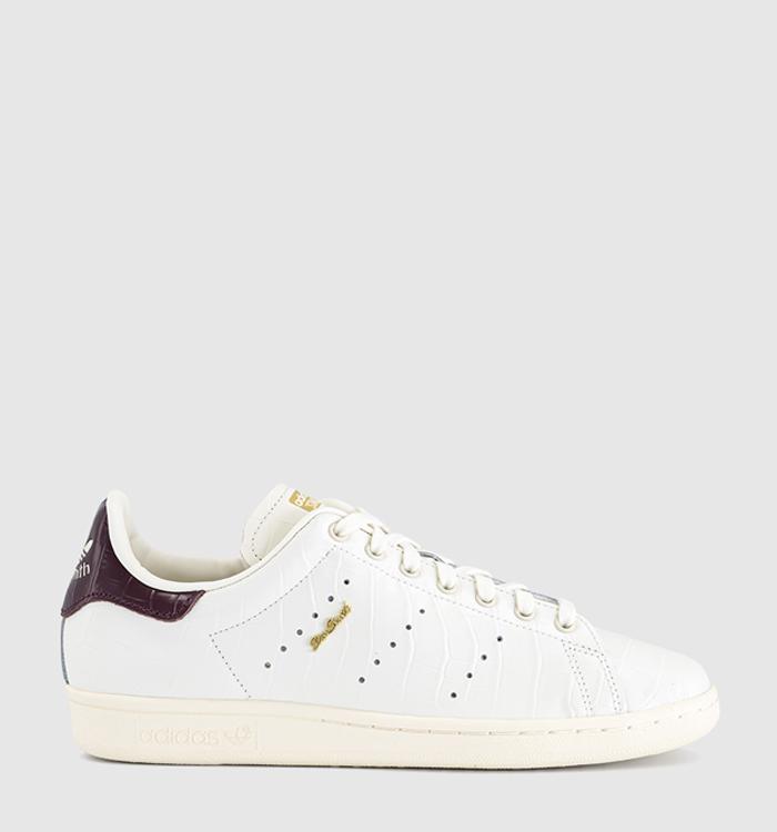 adidas Stan Smith 80s Trainers Off White Off White Maroon