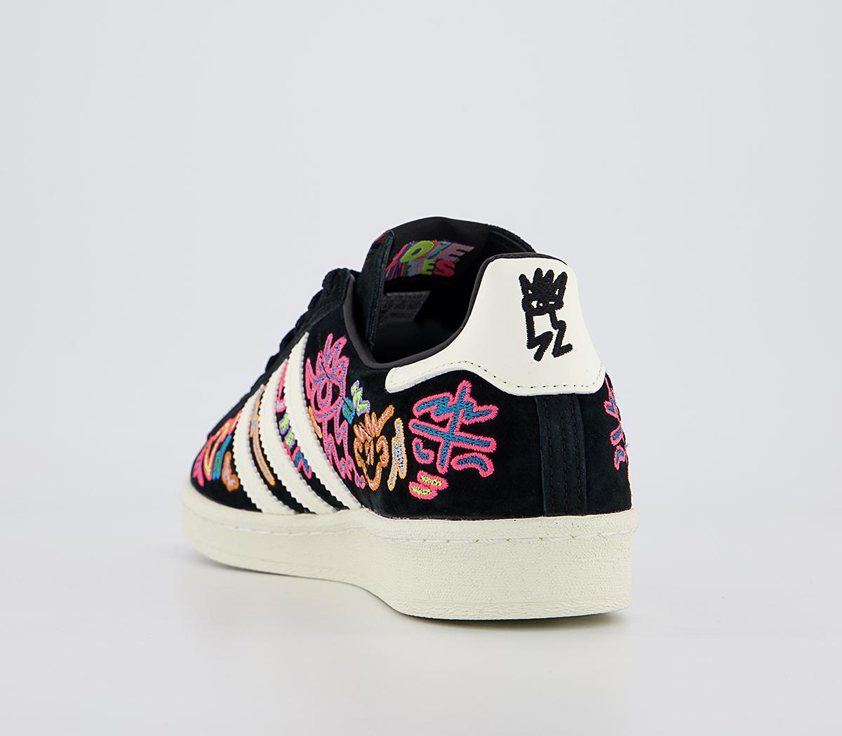 adidas Campus 80s Trainers adidas Campus 80s Trainers Love Unites Black Suede