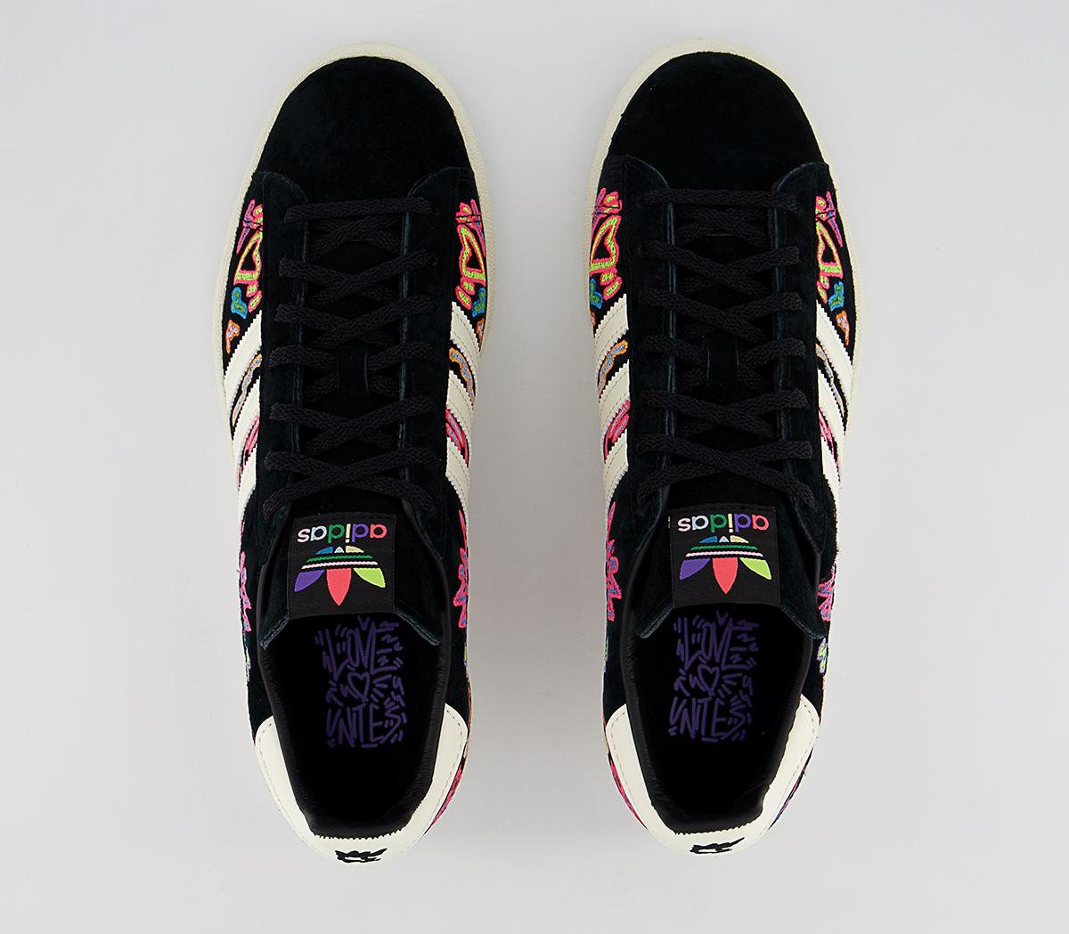 adidas Campus 80s Trainers adidas Campus 80s Trainers Love Unites Black Suede