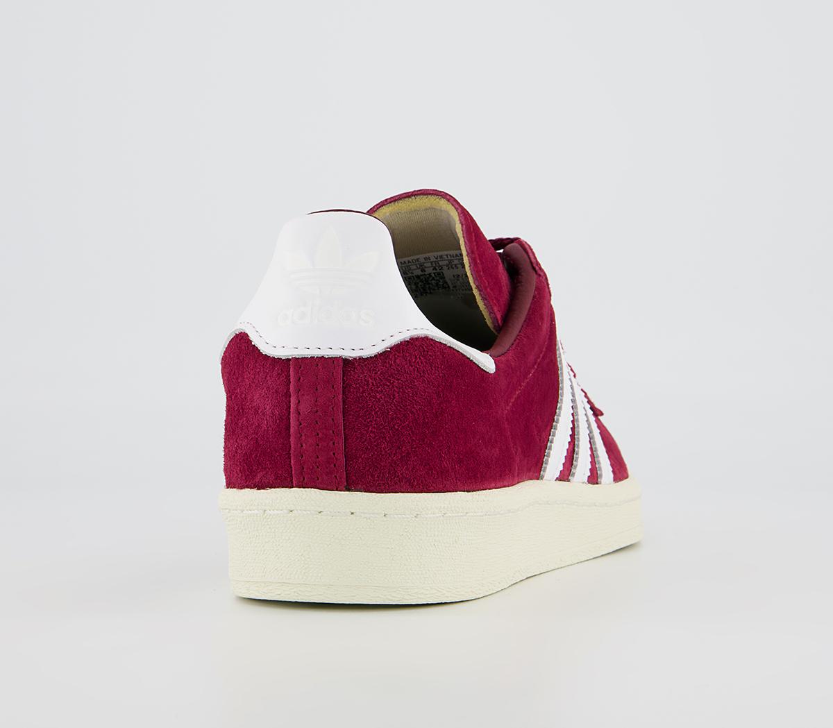 adidas Campus 80s Trainers adidas Campus 80s Trainers Burgundy White Off White