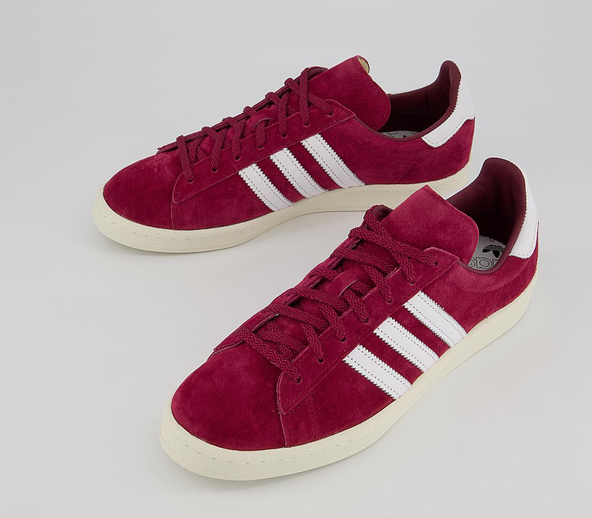 adidas Campus 80s Trainers Burgundy White Off White - Core Classics