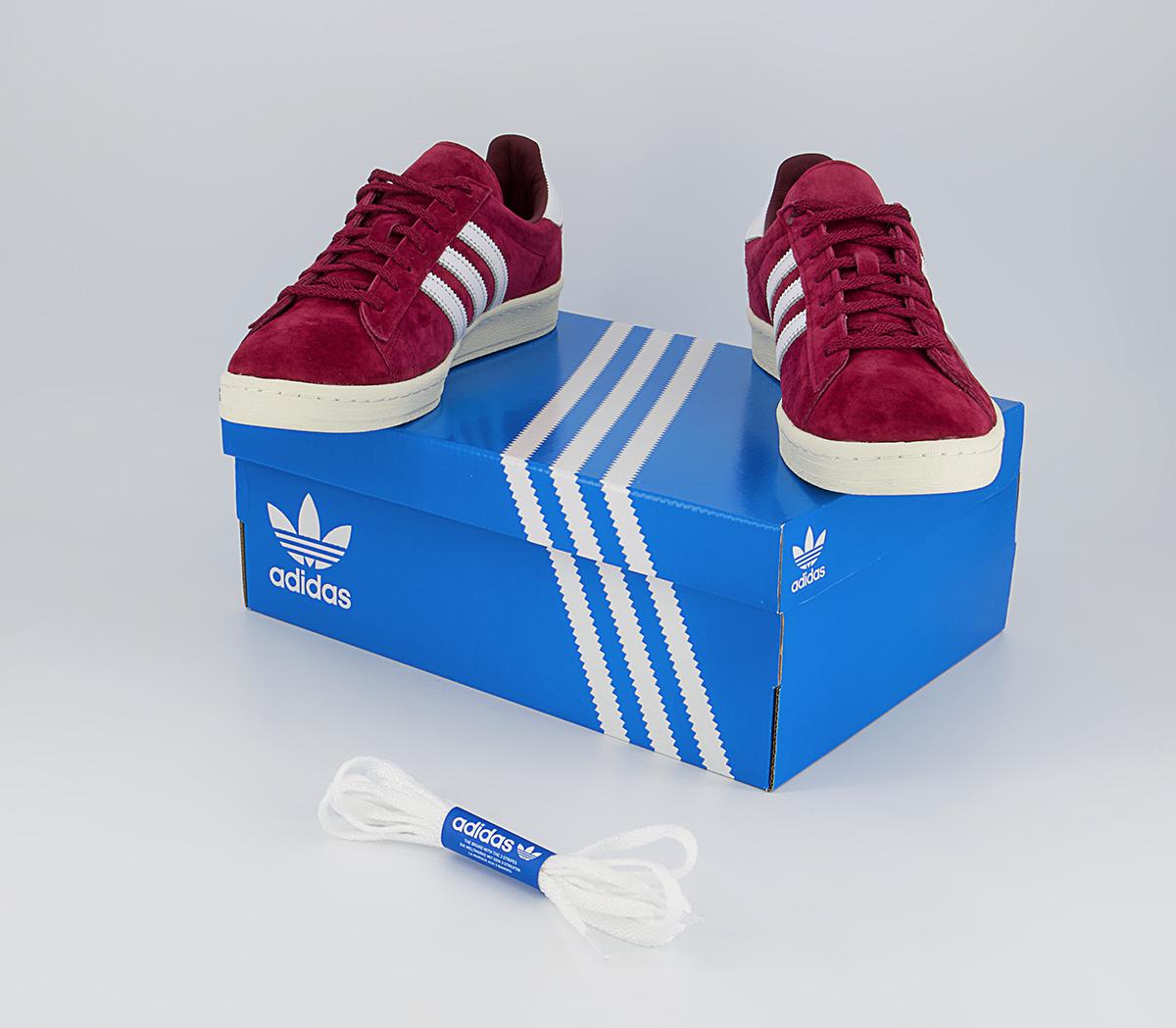 adidas Campus 80s Trainers adidas Campus 80s Trainers Burgundy White Off White