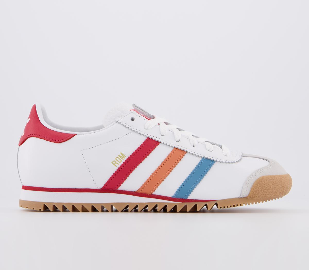 Adidas originals mens rom trainers white/navy/red sale