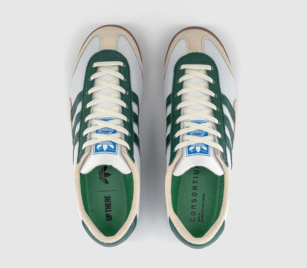 adidasMelbourne TrainersUp There White Dark Green Off White
