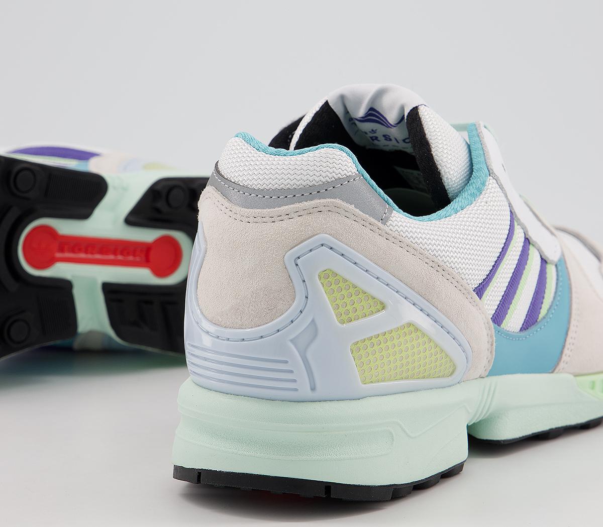 adidasZx 8000 TrainersWhite Purple Light Aqua