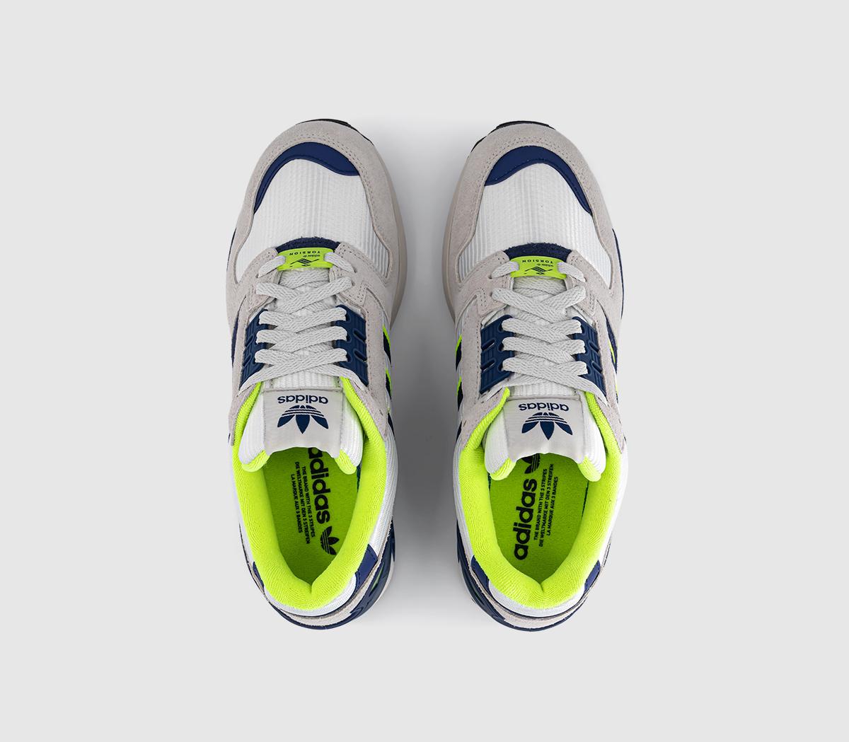 adidas ZX 8000 Trainers White Dark Blue Grey One - Men's Trainers