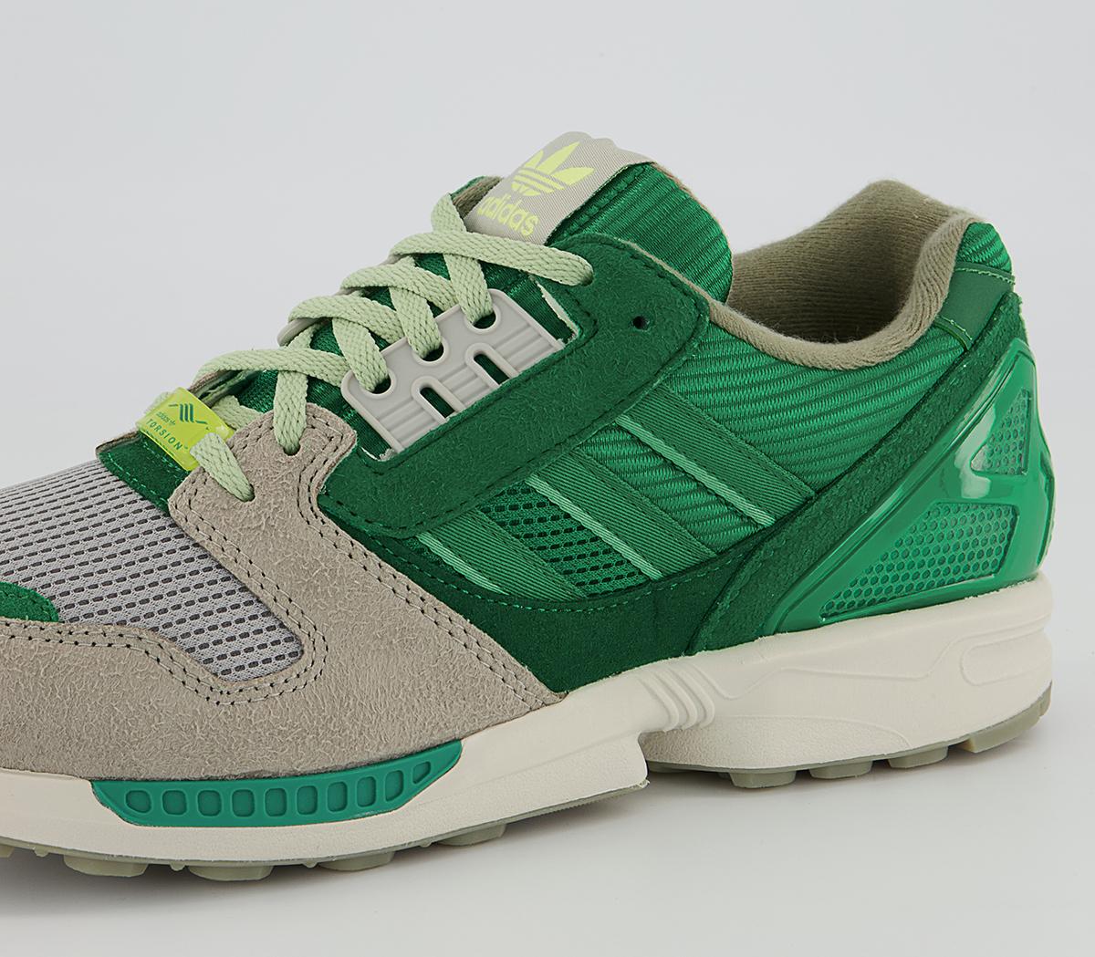 adidas ZX 8000 Trainers Feather Grey Alumina Green - adidas ZX