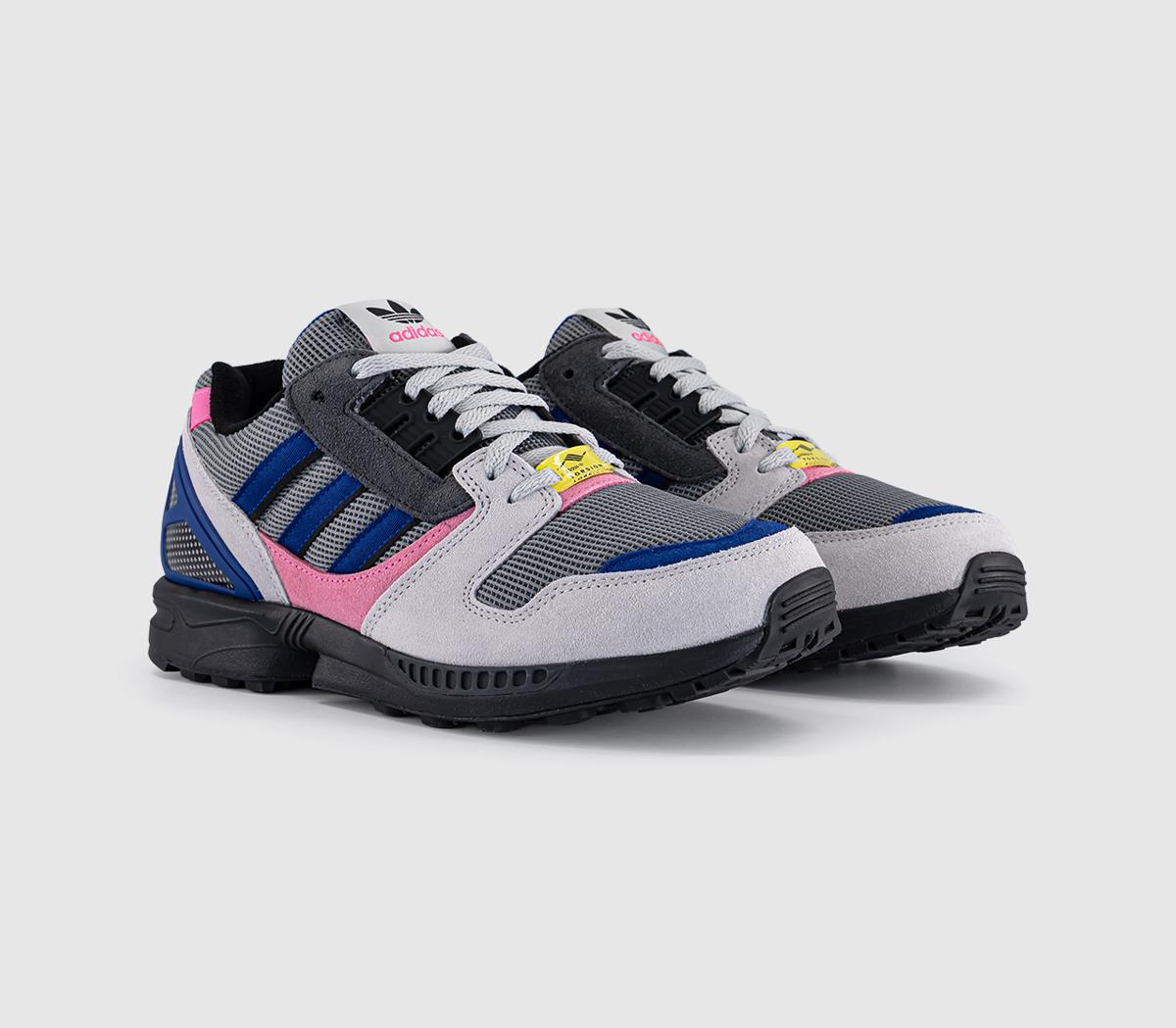adidas ZX8000 Trainers Grey Semi Lucid Blue Lucid Pink - Men's