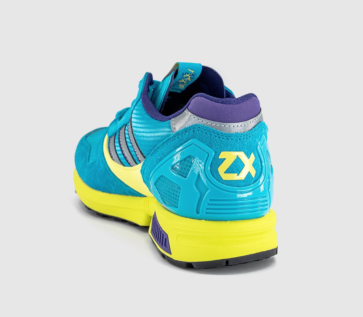 adidas ZX8000 Trainers Blue Glow Blue Glow Unity Purple - Men's