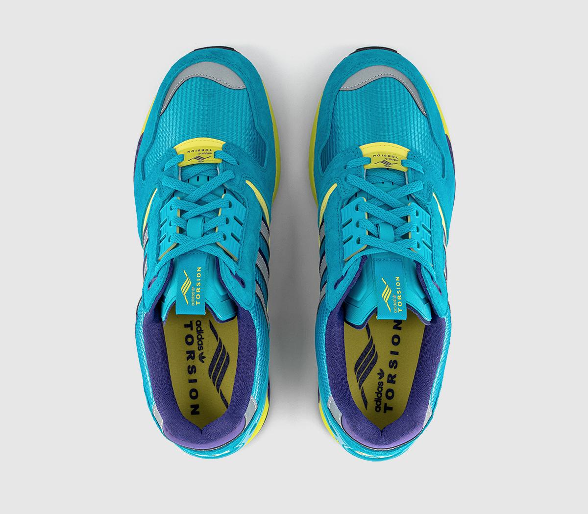 adidas ZX 8000 Blue Yellow side view