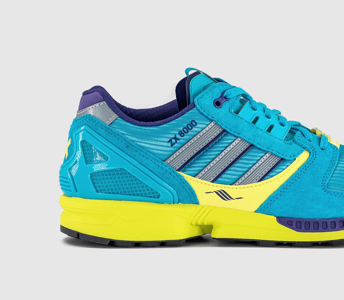 adidas ZX8000 Trainers Blue Glow Blue Glow Unity Purple - Men's