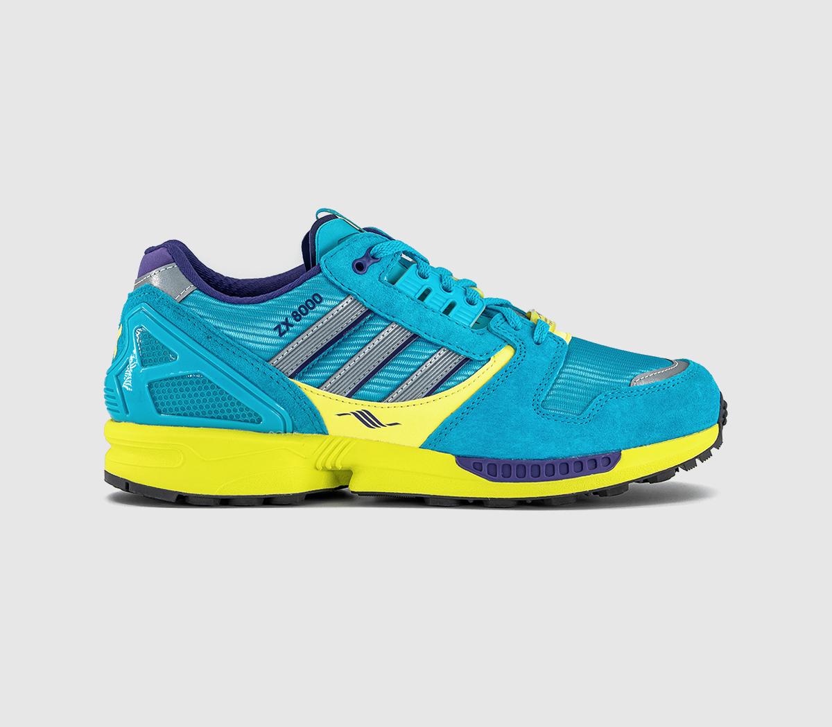 adidas ZX8000 Trainers Blue Glow Blue Glow Unity Purple - Men's