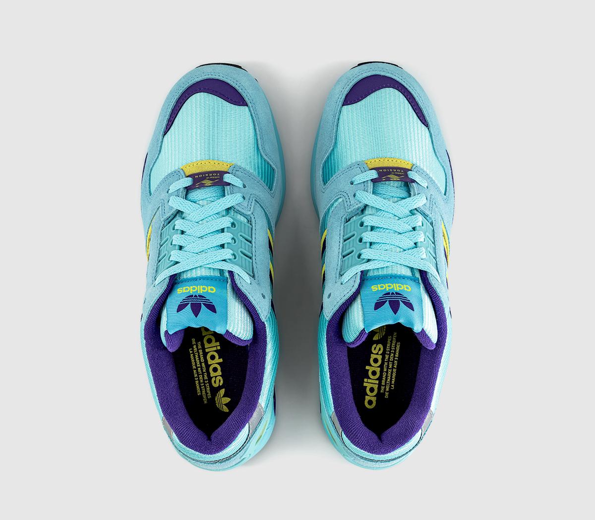 adidasZX 8000 TrainersClear Aqua Unity Purple Shock Yellow